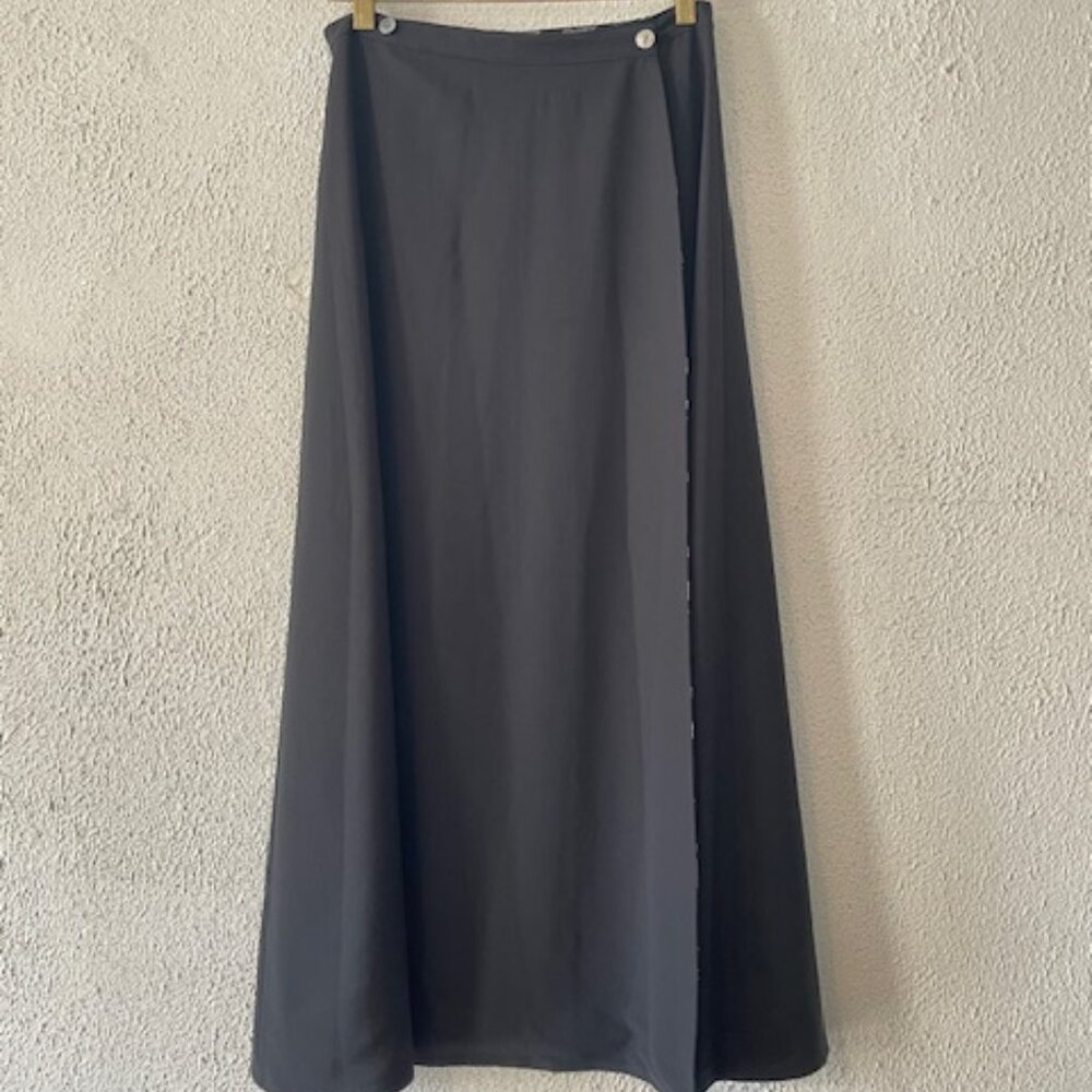TravelSmith wrap-around reversible A-line skirt